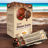 Sachet personnalisé instantané Ganoderma Café Latte Poudre Saveur de crème certifiée Halal Fait avec Arabica et Robusta Haricots