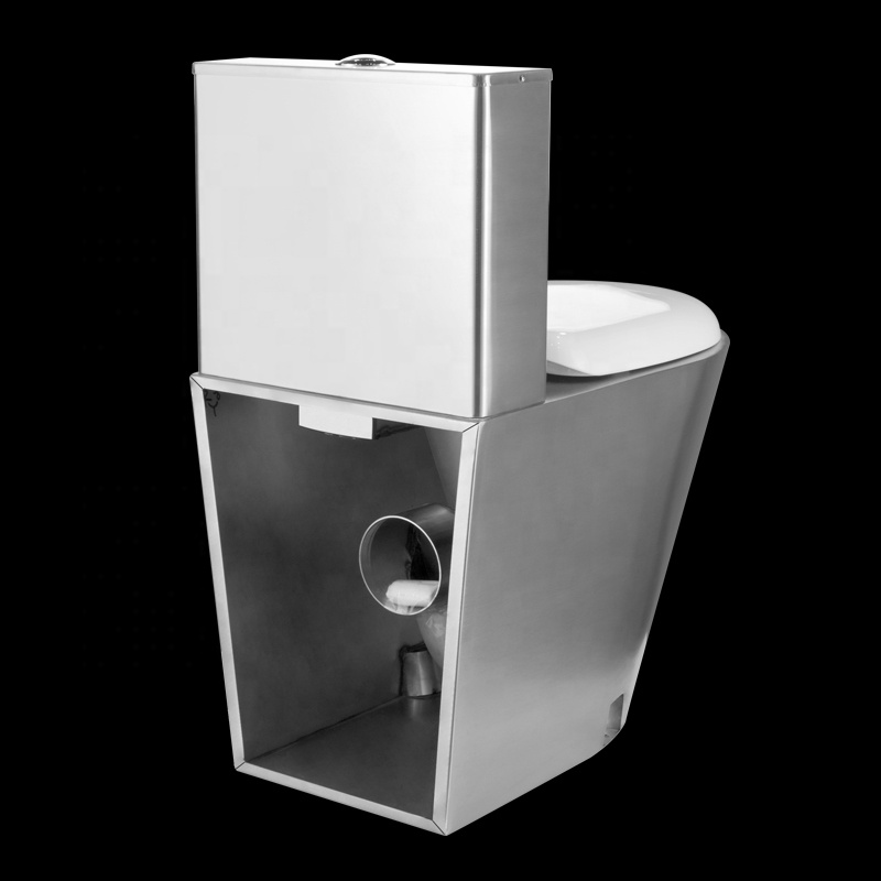 Bathroom 304 Stainless Steel P Trap Toilet Prison Toilet Bowl