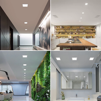 Plafonnier LED encastré mince 12W 3000K 4000K 6500K 110 degrés pour maison, bureau et commerce