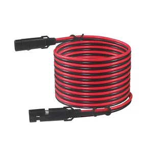 Arnés de cables de 3 pies para cargador de batería, cubierta resistente al agua, 12AWG, SAE, 2 pines, desconexión rápida, Cable de extensión SAE a SAE