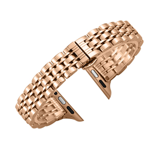 <span class=keywords><strong>Cinturino</strong></span> <span class=keywords><strong>Smartwatch</strong></span> da <span class=keywords><strong>Donna</strong></span> Elegante in Metallo con 7 Perle, Bracciale Sottile in <span class=keywords><strong>Acciaio</strong></span> Inossidabile per Apple Watch - Product Image 3