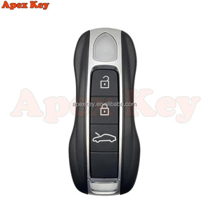 Étuis de clés de remplacement noirs de haute qualité et élégants pour Porsche 911 avec autocollants pour la création de cadres photo artistiques - Product Image 2