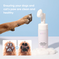 Aloe Vera naturel nettoyage en profondeur Ph équilibré sans rinçage shampooing pour pieds mousse nettoyante pour pattes de chien avec brosse en silicone