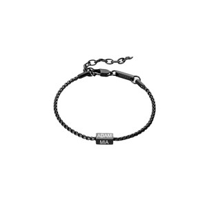 Bracciale personalizzato in acciaio inossidabile con nome inciso, regalo per papà o <span class=keywords><strong>uomo</strong></span>, Lateefah - Product Image 6