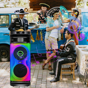 ลำโพงคาราโอเกะไร้สาย GD-2858 GD-1018 ดีไซน์ใหม่ ขนาดใหญ่ สำหรับงานปาร์ตี้ครอบครัวกลางแจ้ง เครื่องเล่นเพลงสเตอริโอ TWS พร้อมไฟ RGB - Product Image 6