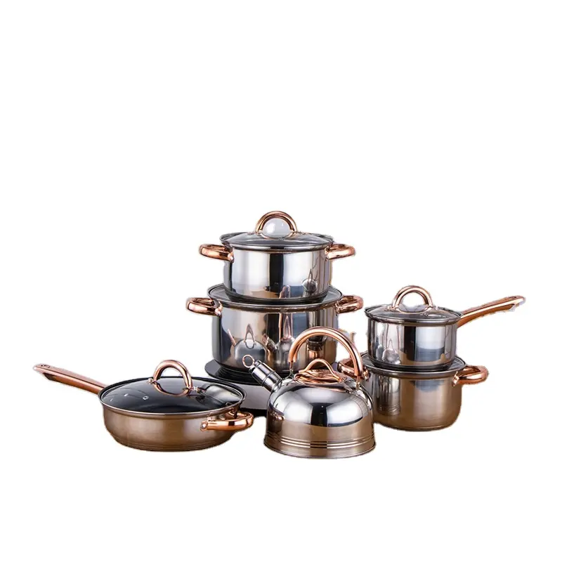 Keuken Roestvrijstalen Kookpot Kookpot Set 14 Stuks Anti-Stick Keukengerei Kookgerei Set