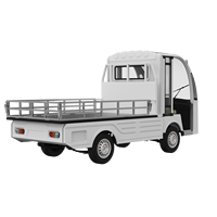 Camionnette électrique de livraison de marchandises à plateau plat, 2 places, avec toit semi-personnalisé, capacité 2 tonnes, à vendre