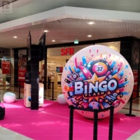 Balle de Bingo Géante Gonflable avec LED Lumineuses – Modèle de Balle Numérotée Gonflable pour Promotion d'Événements/Jeux/Casinos/Fêtes
