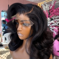 Nouvelle Arrivée Perruque Frisée Volumineuse Cheveux Humains Bruts Vietnamiens à Cuticules Alignées 5x5 sans Colle Double Drawn Effet Rouleau d'Œuf Ombré Brun
