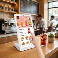 Écran tactile LCD numérique de table pour menu intérieur de 10,1 pouces, affichage publicitaire, système de commande en libre-service pour restaurant