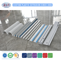 Extrusion de plastique PVC sur mesure pour rail de rideau de plafond simple ou double et guide de volet roulant