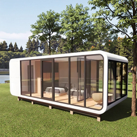 Capsule spatiale moderne et portable de luxe Cabine Apple modulaire préfabriquée Maison en conteneur pour villa ou capsule hôtel en acier
