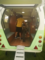 Caravane mobile mini RV en tôle galvanisée à vendre, possibilité de transporter une moto