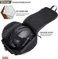 Sac de casque tactique, sac de rangement rembourré pour casque de moto, sac de casque Molle avec design anti-rayures