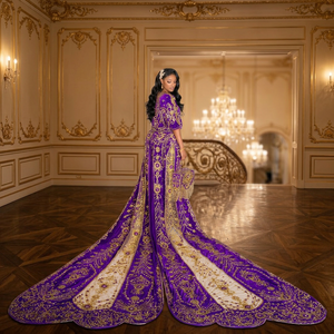 Somali Elegant Specialist Dirac V Neck Beaded Lace Floor Length Bridal Dress Built In <b>Bra</b> Intricate Designs Premium Quality - Product Image 4