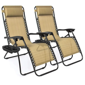 Silla Reclinable <span class=keywords><strong>Plegable</strong></span> de Jardín y Exterior al por Mayor Ajustable de Gravedad Cero para Playa y Piscina - Product Image 1