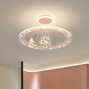 40W 3CCT Protection des yeux Plafonnier de la <span class=keywords><strong>chambre</strong></span> des enfants Creative Boy Girl Space Astronaut LED Chandelier Starry Plafonnier - Product Image 5