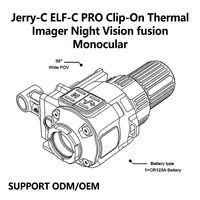 QCNV Venta al por Mayor ELF-C-PRO Cámara Termográfica de Fusión Portátil Tipo Clip Dispositivo de Observación Infrarroja con Soporte para Paquete Personalizado