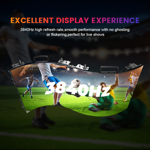 Écran LED flexible incurvé intérieur/extérieur SMD1921 haute luminosité, pas de pixel 3,91 mm, fréquence de rafraîchissement 3840 Hz, pour location de mur vidéo - Product Image 3