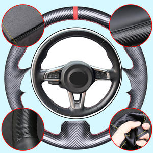 Cubierta de volante de coche de fibra de carbono y microfibra para <span class=keywords><strong>Mazda</strong></span> 2016 <span class=keywords><strong>MX5</strong></span> 2017 2018 2019 <span class=keywords><strong>2020</strong></span> - Product Image 1
