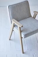 Chaise de pouf en bois moderniste minimaliste pour la maison Accent en tissu confortable pour salon Villa salle à manger hôtel appartement