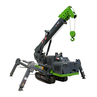 Mini-grue araignée portable 3t, grue araignée hydraulique sur chenilles, télécommande sans fil, mini-grue de levage pour espaces étroits