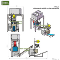 Machine à emballer automatique de sachet de thé pyramide de feuille de soie en nylon de filtre de triangle de maille