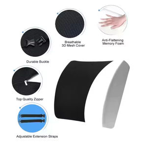 <span class=keywords><strong>Coussin</strong></span> de siège auto avec support dorsal, soutien des hanches, soutien lombaire, correction de la posture dorsale, ensemble de coussinets de siège en mousse à mémoire de forme - Product Image 4