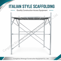 Échafaudage Xinlongyi haute résistance, design italien, pour usage maritime, structures extérieures, cadre en H, mobile, matériau durable