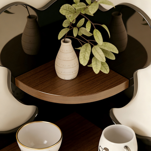 Portabicchieri in Legno a Forma di Orso, Organizzatore a Tre Livelli, Mensola Angolare per Scrivania, Porta Tazze da Caffè e Tè - Product Image 2