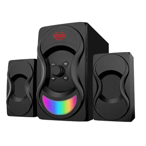 Haut-parleur multimédia 2.1 avec subwoofer, alimenté par USB, pour la maison, avec écran LED - Product Image 1