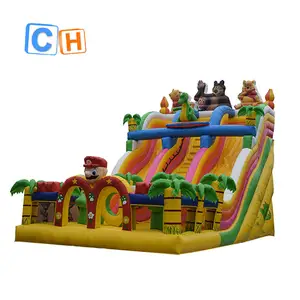 Paling Excating Menyenangkan Kota, Climbing Inflatable Dinding dengan Tinggi Slide