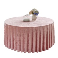 Nappe de table d'hôtel moderne en polyester, épaisse, grande, couleur unie, velours, jupe de table pour banquet de mariage, vente en gros