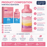 Boisson Énergétique Sportive Prête à Boire au Goût Raisin, Liquide Protéiné pour la Récupération Musculaire, Complément Fitness, Marque Privée OEM ODM