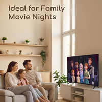 TV Pintar Android 15 4K UHD Tanpa Bingkai 50 Inci QLED Normal Harga Grosir Pabrik untuk Rumah Hotel Layar Lebar Wifi
