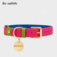 Collier pour chien en cuir véritable personnalisé de luxe, ajustable et confortable, avec logo sur mesure, nouveau modèle 2026