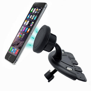 Support de téléphone magnétique flexible noir KEEPO le plus vendu avec fixation pour fente <span class=keywords><strong>CD</strong></span>, rotation universelle à 360° pour une compatibilité optimale - Product Image 1