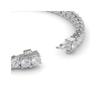 Pulsera de Oro y Oro Rosa con Diamantes Cultivados en Laboratorio Radiant, Diseño Unisex, Brillo Brillante, Artesanía Elegante, Moda Lujosa - Product Image 3