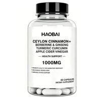 Capsules de cannelle de Ceylan pour adultes, soutien du système immunitaire, certifiées OEM/ODM, non destinées aux femmes enceintes