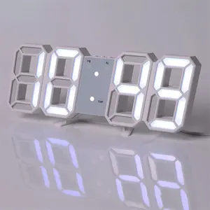 Horloge murale à LED avec 3 niveaux de luminosité à réglage automatique