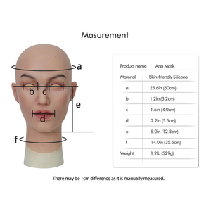 Crossdressing cara realista Ann máscara realista cabeza de silicona para Cosplay travesti hombre a mujer máscara de <span class=keywords><strong>disfraz</strong></span> - Product Image 4