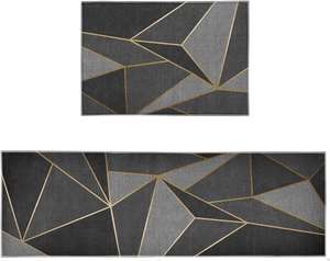 2pcs/<b>sets</b> Fashionable Nordic Style Kitchen Crystal Velvet Floor <b>Mat</b> Household Carpet Long Strip Door <b>Mat</b> Modern Home Decor - Product Image 6