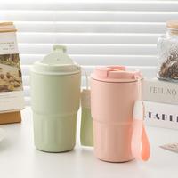 BORGE Tasse isotherme à double paroi en acier inoxydable 316, sans BPA, 450 ml, avec corde, anti-fuite