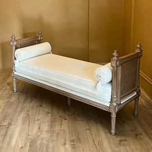 Wholesale French Vintage Solid Wood <strong>Rattan</strong> <strong>Sofa</strong> Set, American Simple Couch Custom for Small Living Room Showroom Villa - Product Image 4
