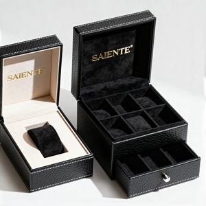 ساعة من الجلد الصناعي بسعر الجملة ساعة فاخرة مخصصة مع نافذة - Product Image 3