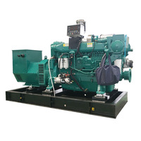 Groupe électrogène diesel marin Weichai 30-100 kW, radiateur en cuivre, refroidissement par eau de mer, WP4CD100E200 WP10CD200E200, triphasé, ATS, CE