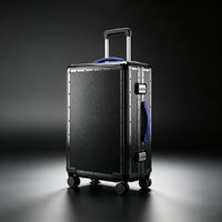 Valise résistante aux chocs en fibre de carbone véritable, approuvée par la TSA, durable, coque rigide, idéale pour les voyages d'affaires et les voyages en plein air