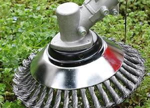 Ensemble de tondeuse filaire incassable tête de lame de tondeuse à gazon coupe-fil en acier tête de mangeur de tondeuse pour l'élimination de la rouille de l'herbe en mousse - Product Image 4