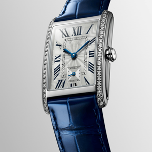 <b>Automatic</b> Mechanical <b>Wristwatch</b> with Diamond Bezel Roman Numerals Dial and Leather Strap Longinesing - Product Image 1