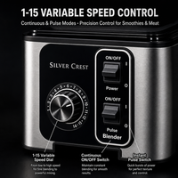 Mixeur Électrique 500W 4-en-1 : Broyeur à Glace, Extracteur de Jus, Moulin à Grains et Robot Culinaire pour Usage Domestique